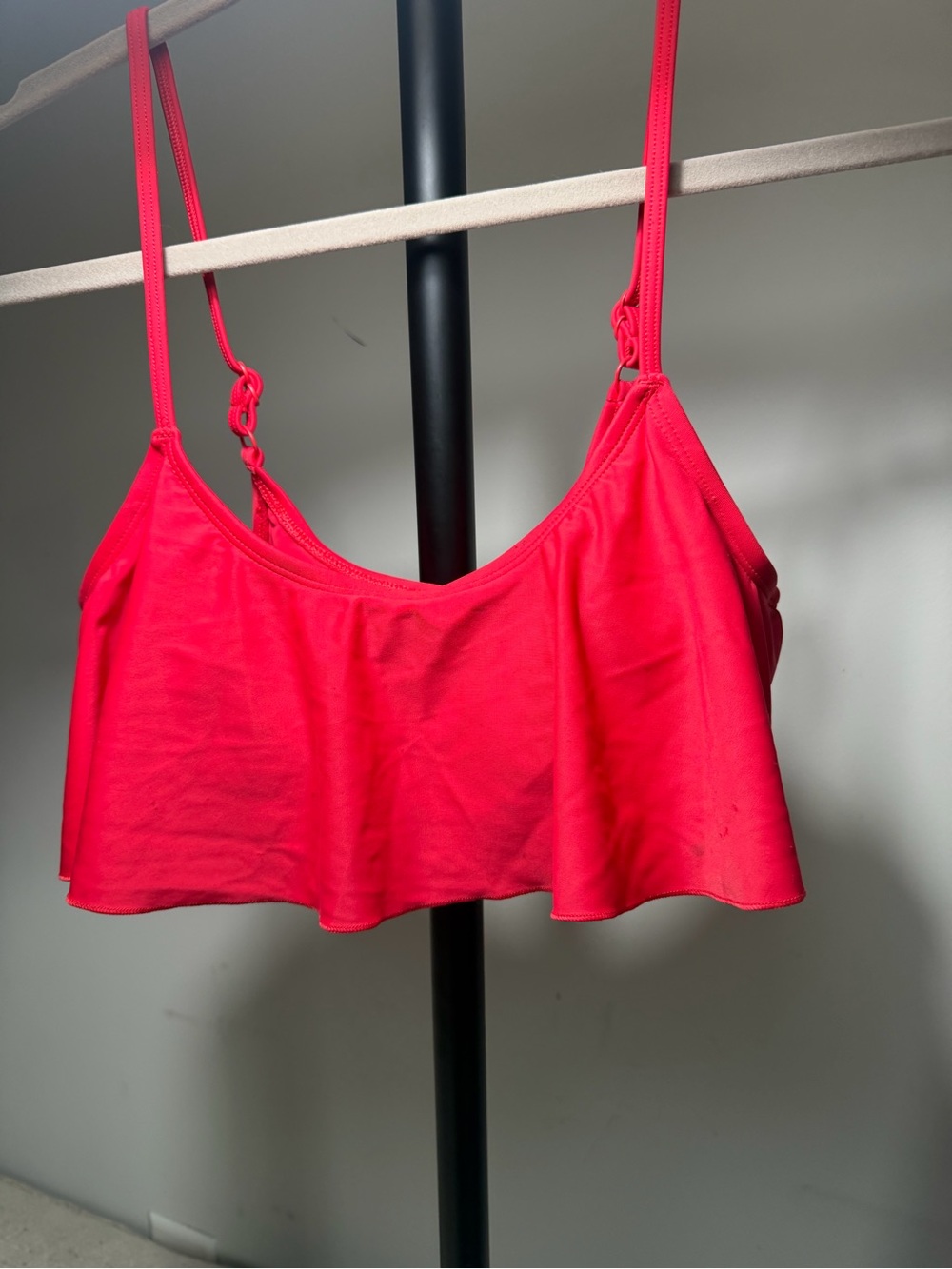 Body Glove Red Flowy Bandeau Bralette with Adjustable Straps